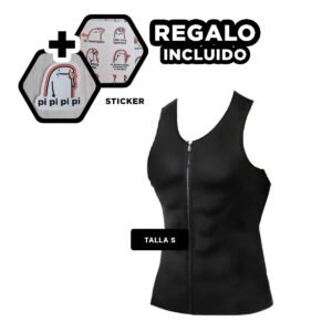 Chompa Termica Men Talla S Negro con Cierre Moda Hombre Y+Regalo Sticker