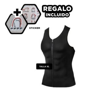 Abrigo Acolchado Hombre Talla XL Negro con cierre Estilo Moderno Urbano Y+Regalo Sticker