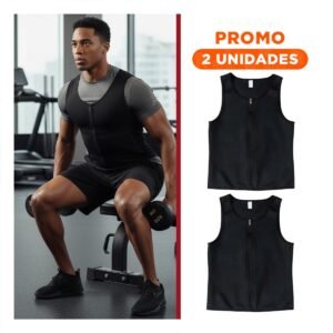 Pack2 Casaca Acolchada Hombre Talla XL Negro con cierre Estilo Casual Elegante