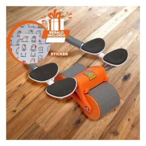 Rodillo Abdominal 2 En 1 con Tablero Analogico Naranja para Gimnasio y Hogar Y+Regalo Sticker