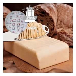 Navaja Plateado para Cortar Mantequilla con Agujeros Uso Diario en Cocina Y+Regalo Sticker