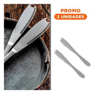 Pack2 Utensilio Plateado para Repartir Mantequilla con Agujeros de Forma Comoda
