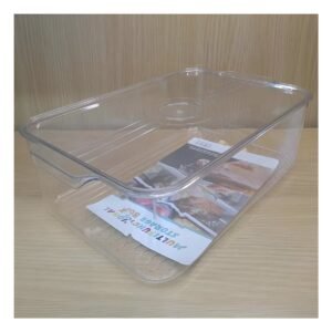 Charola de Acrilico con Tapa Recta y Drenaje 30x20x10cm Transparente