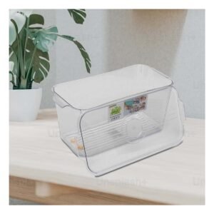 Contenedor de Acrilico con Tapa Recta 30x15x15cm Transparente