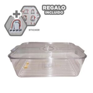 Contenedor para Carnes y Verduras 30x15x15cm Transparente Y+Regalo Sticker