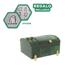 Caja Organizadora para Cosmeticos y Joyas Verde Transparente 22x17x12,5cm Y+Regalo Sticker