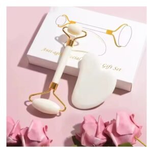 Masajeador Facial Set de 2 de Plastico Blanco con Textura Suave para Relajacion