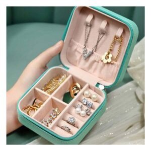 Estuche Mini Joyero Portatil para Mujer en Color Turqueza
