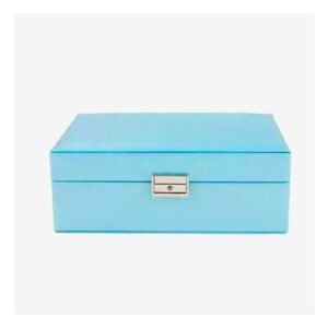 Estuche Joyero Rectangular 20,5x12,5x5,5 cm en Color Celeste