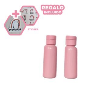 Envase Dispensador Compacto 7 Piezas Rosado Seguros y Totalmente Duraderos Y+Regalo Sticker