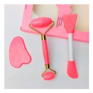 Kit 3 de Limpieza Facial Plastico Rosado para Cuidado Diario en Casa