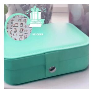 Caja Verde Agua 16x11x5 cm Ligero y Duradero con Divisiones Internas Y+Regalo Sticker