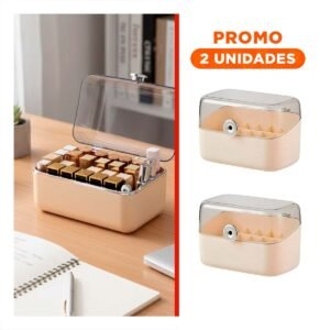 Pack2 Organizador con Estructura en Color Beige y 28 Divisiones Internas