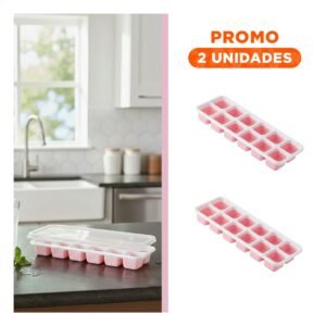 Pack2 Hielera de Cubos Rosado 7x2 para el Bienestar de toda su Familia