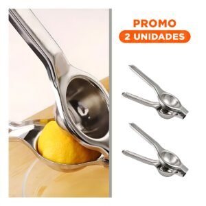 Pack2 Utensilio de Limon con Dimensiones 21 cm x 6 cm en Metal en Color Plateado