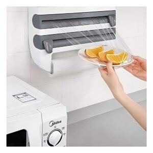 Dispensador Papel Aluminio y Toalla Plomo para el Orden en Vivienda