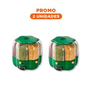 Pack2 Organizador de Granos Verde 6 kg con mucha Capacidad en su Mesa