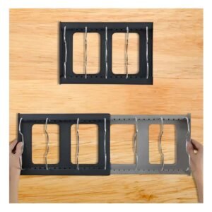 Soporte para Platos y Tapas Plateado de Acero Inoxidable Alta Resistencia