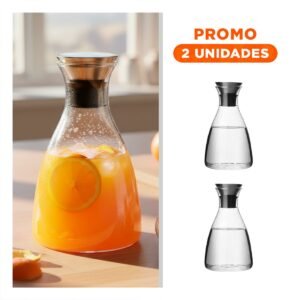 Pack2 Botella para Uso Diario y Acompañar Comidas Caseras Transparente 1600 ML