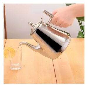 Cafetera Tetera De 2,0L Con Filtro Plateado Para Hogar Y Oficina