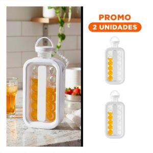 Pack2 Envase Creativo para Preparar Cubos de Hielo Sin Derrames ni Complicaciones