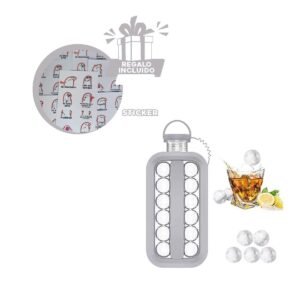 Hielera que Facilita Organizar Hielo y Mantener Bebidas Frias Gris Y+Regalo Sticker