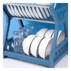 Soporte de Secado en Tonalidad Azul para Vajilla de toda su Familia