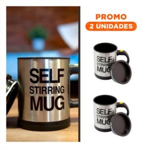 Pack2 Agitador Compacto 400 ml con 2 Pilas AAA para Bebidas Caseras Negro