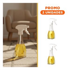 Pack2 Botella Para Aceite Spray 240ml Blanco Duradera y Practica Para Cocina Moderna