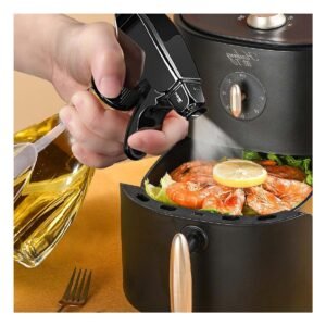 Dispensador de Aceite Spray 240ml Negro Comodo y Resistente Sazonar Recetas