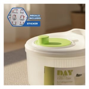 Escurridor de Cocina con Sistema Giratorio Blanco con Verde DAY Y+Regalo Sticker