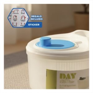 Escurridor de Cocina con Sistema Giratorio Blanco con Azul DAY Y+Regalo Sticker