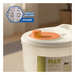 Escurridor de Cocina con Sistema Giratorio Blanco con Naranja DAY Y+Regalo Sticker