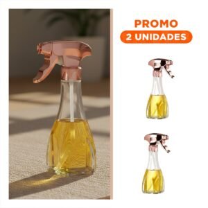 Pack2 Botella Para Aceite Spray 240ml Oro Rosa Duradera y Comoda Rociar Aceite