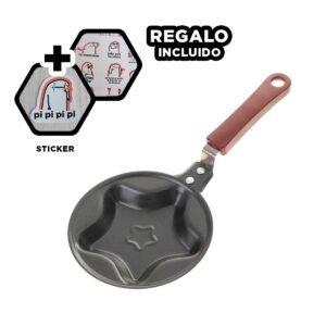 Sarten Cabeza de Estrella Plomo Comodo y Facil de Usar Cocinar Ingredientes Y+Regalo Sticker