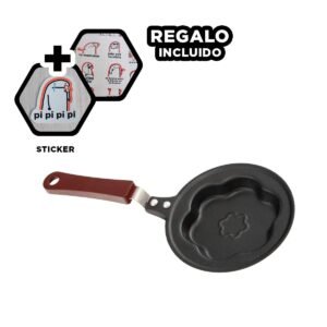 Sarten Cabeza de Flor Plomo Comodo y Facil de Usar Cocinar Ingredientes Y+Regalo Sticker