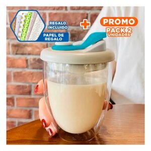 Pack2 Tetera para infusion de 1000ml con 4 tazas de 150ml transparente base ondeado negro