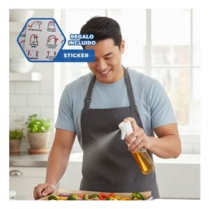 Pulverizador de Vidrio Blanco 220ml con Tapa de Plastico muy Fuerte Y+Regalo Sticker