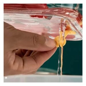 Charola de Acrilico Rectangular con Desague y Asas Pequeñas 30x16x6cm Transparente