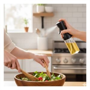 Dispensador de Aceite Negro 220ml para Rociar sus Sartenes con Calma