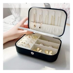 Joyero Negro 16x11x5 cm Compacto y Elegante para Uso Diario