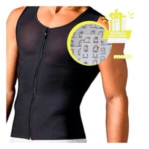 Chompa Termica Men Talla L Negro con Cierre Moda Hombre Y+Regalo Sticker