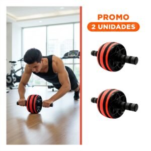 Pack2 Rotor para Plancha, Core Firme y Tonificacion Muscular Rojo