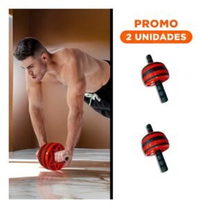 Pack2 Rodillo para Ejercicios Dinamicos de Core y Abdomen en Casa Rojo