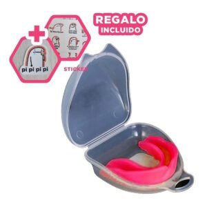Proteccion Bucal Rosado para Practicar Deportes y Mantener Dientes Sanos Y+Regalo Sticker