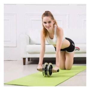 Rueda Doble Abdominal Transparente para Ejercicios Y Tonificacion