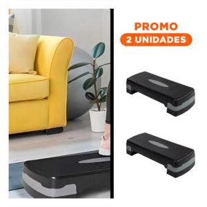 Pack2 Plataforma Fitness de 2 Niveles Plomo para Cardio en Casa