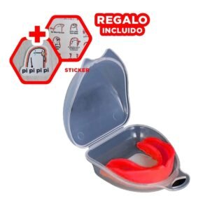 Salud Bucal Rojo para Practicar Deportes de Contacto y Mantener Dientes Sanos Y+Regalo Sticker