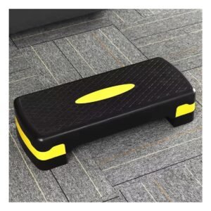 Step Regulable de 2 Niveles Amarillo para Entrenamiento Fitness en Casa