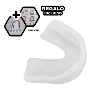 Bucal Resistente de Box Dientes Superiores Blanco con Base Flexible Y+Regalo Sticker